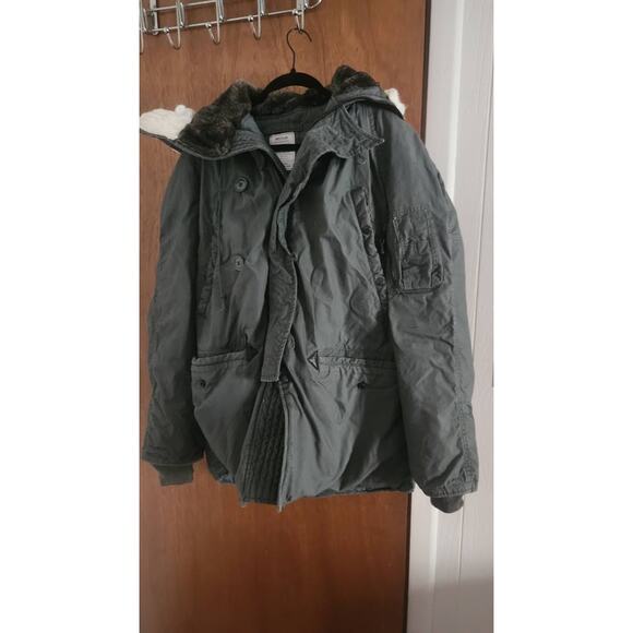 Vintage Military N-3B Parka – Extreme Cold Weather Coat, Faux Fur Hood - Picture 1 of 4